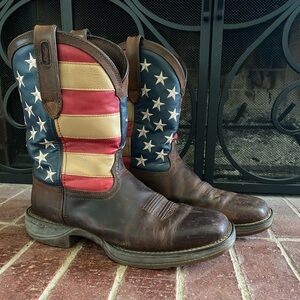 Durango Men's Rebel American Flag Square Toe Cowboy Boot Men’s Cowboy Boots 10.5
